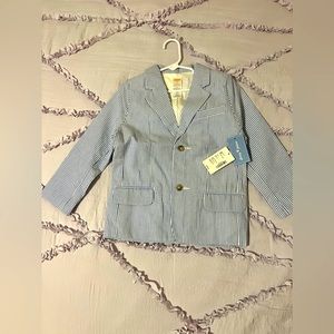 Little boys seasucker blazer. 4T. New with tags.